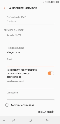 Pulsa el indicador junto a 
