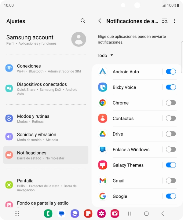Pulsa la lista desplegable.