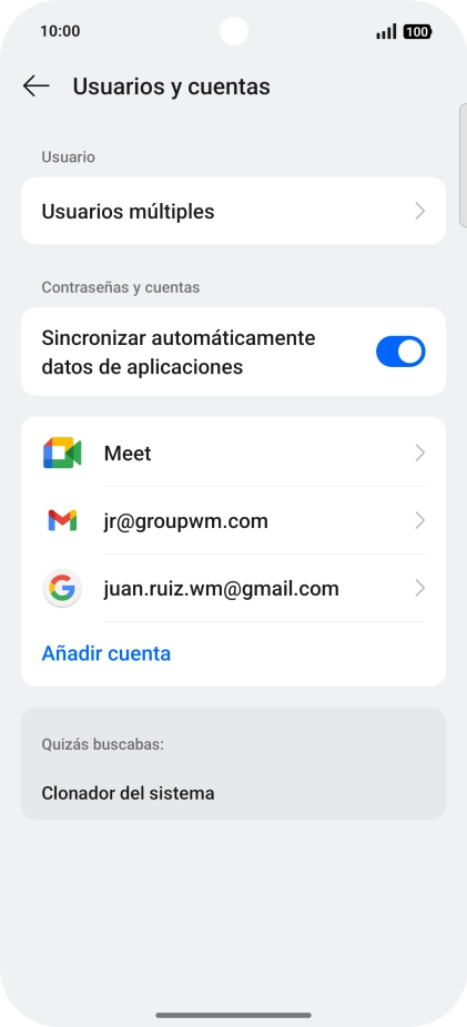Pulsa el indicador junto a 