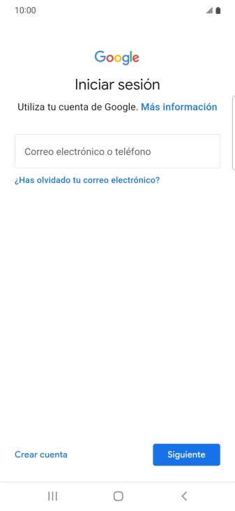 Si no tienes una cuenta de Google, pulsa Crear cuenta y sigue las indicaciones de la pantalla para ver cómo crear una cuenta nueva.