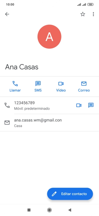 Pulsa el número de teléfono.