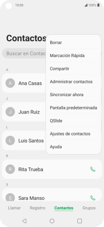 Pulsa Administrar contactos.