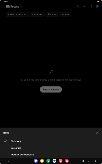 Pulsa Archivos del dispositivo y desplázate al archivo de música deseado.