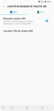 Pulsa la tarjeta SIM deseada.