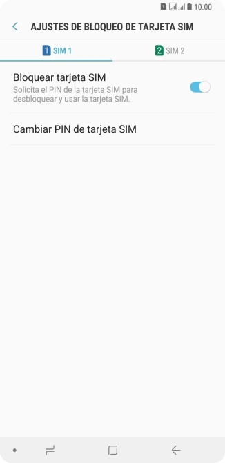 Pulsa la tarjeta SIM deseada.