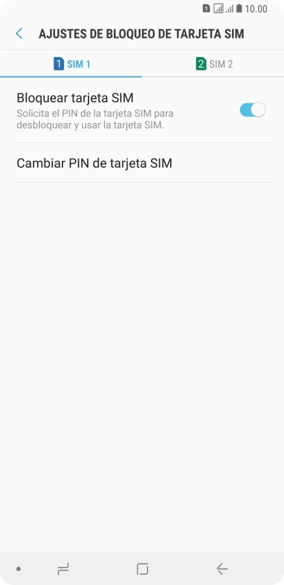 Pulsa la tarjeta SIM deseada.