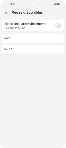 Pulsa la red deseada.