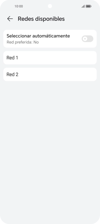 Pulsa la red deseada.