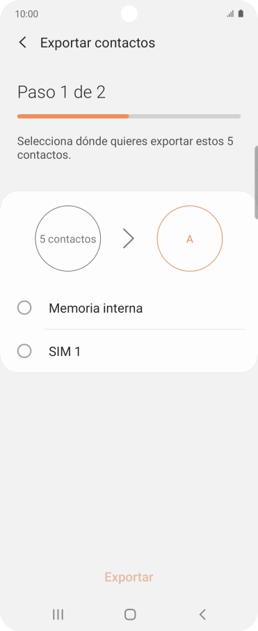Pulsa el nombre de la tarjeta SIM.