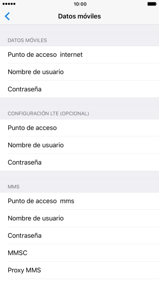 Pulsa Punto de acceso e introduce airtelwap.es.