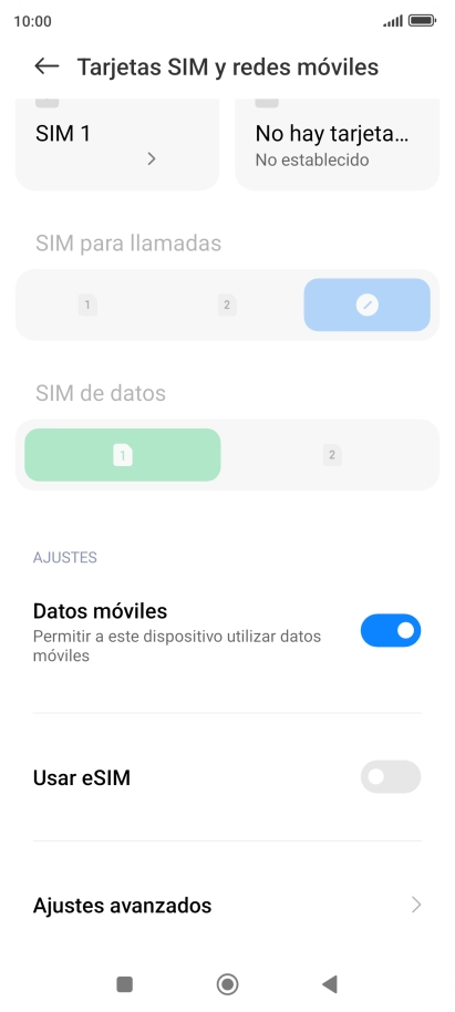 Pulsa Ajustes avanzados.