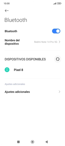 Pulsa el dispositivo Bluetooth deseado y sigue las indicaciones de la pantalla para vincular el dispositivo al teléfono.