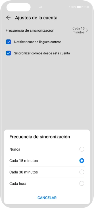 Pulsa el ajuste deseado.