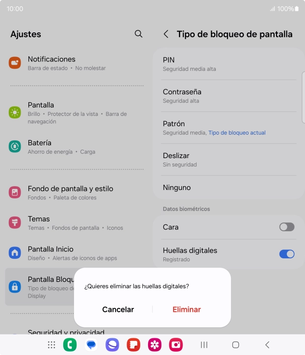 Pulsa Eliminar.
