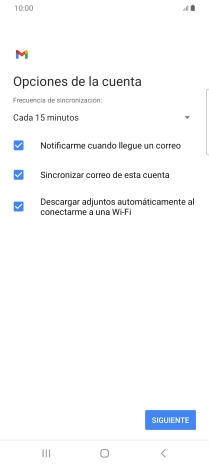 Si aparece en la pantalla esta imagen, tu cuenta de correo electrónico ha sido reconocida y configurada automáticamente. Sigue las indicaciones de la pantalla para introducir más información y terminar la configuración.