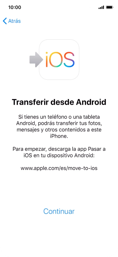 Para transferir contenido a tu teléfono, tienes que haber instalado la app 