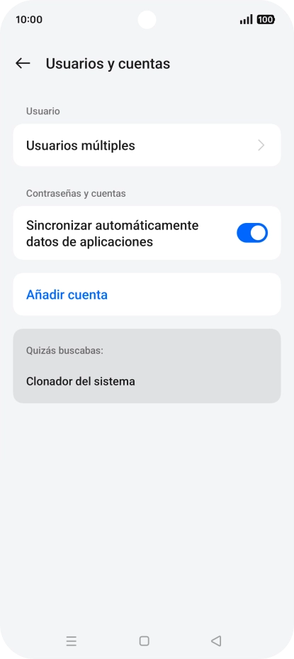 Pulsa Añadir cuenta.