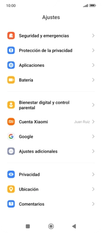 Pulsa Ajustes adicionales.