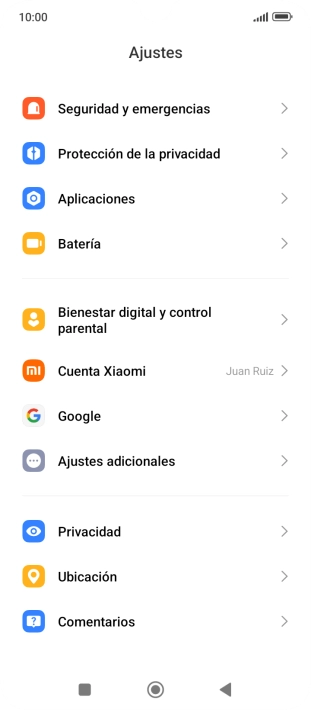 Pulsa Ajustes adicionales.