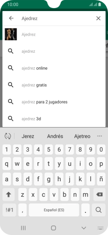 Introduce el nombre del tema o de la app y pulsa el icono de búsqueda.