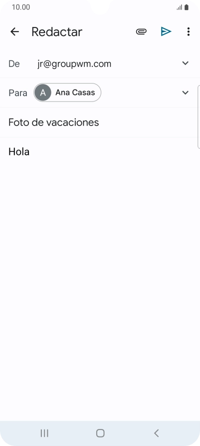 Pulsa el icono de anexos.