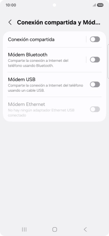 Pulsa Conexión compartida.