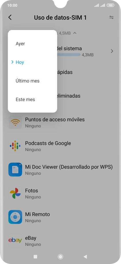 Pulsa el ajuste deseado.