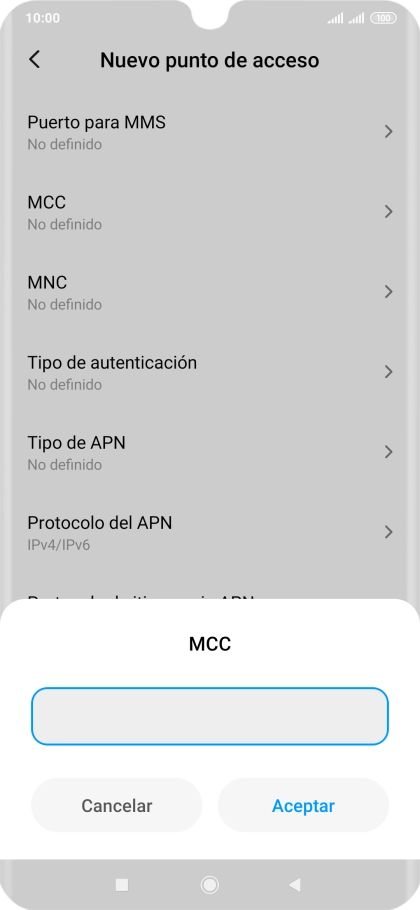 Introduce 214 y pulsa Aceptar.