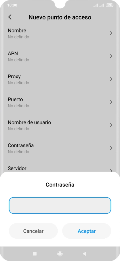 Introduce wap125 y pulsa Aceptar.