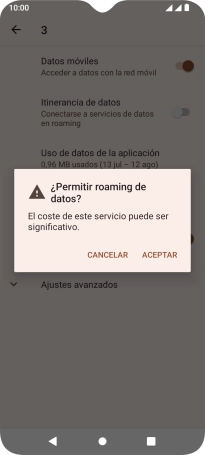 Si activas la función, pulsa ACEPTAR.