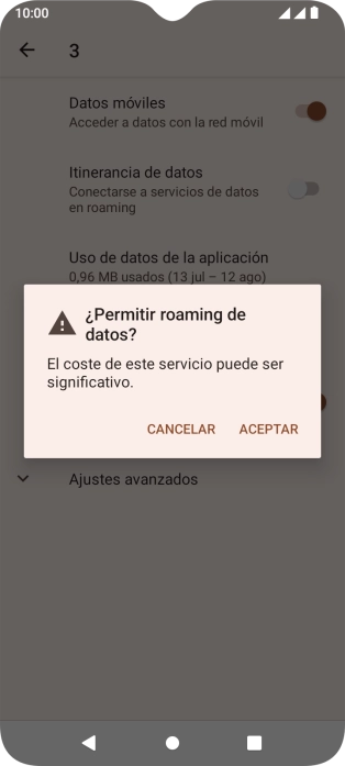 Si activas la función, pulsa ACEPTAR.