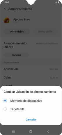 Pulsa el nombre de la tarjeta de memoria.