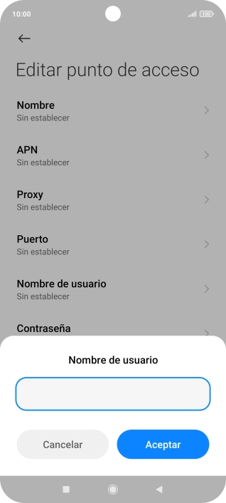 Introduce wap@wap y pulsa Aceptar.