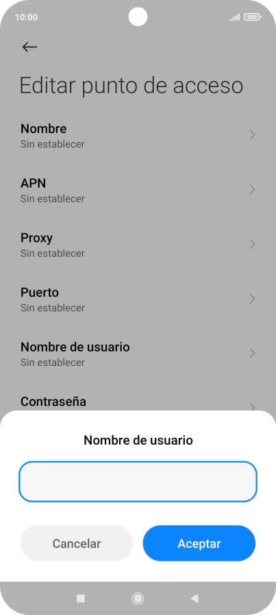Introduce wap@wap y pulsa Aceptar.