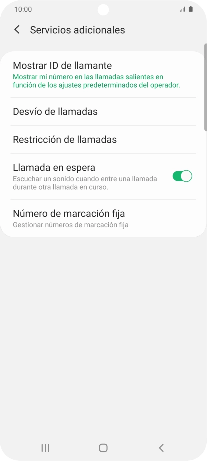 Pulsa Desvío de llamadas.