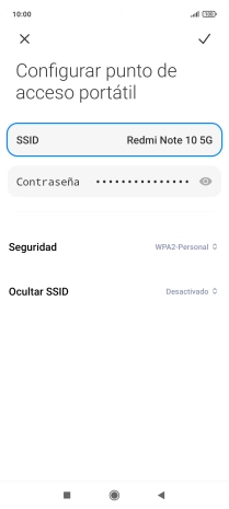 Pulsa Contraseña e introduce una contraseña.