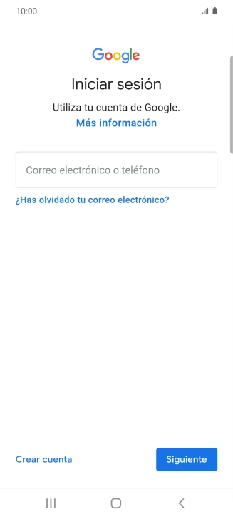 Si no tienes una cuenta de Google, pulsa Crear cuenta y sigue las indicaciones de la pantalla para ver cómo crear una cuenta nueva.