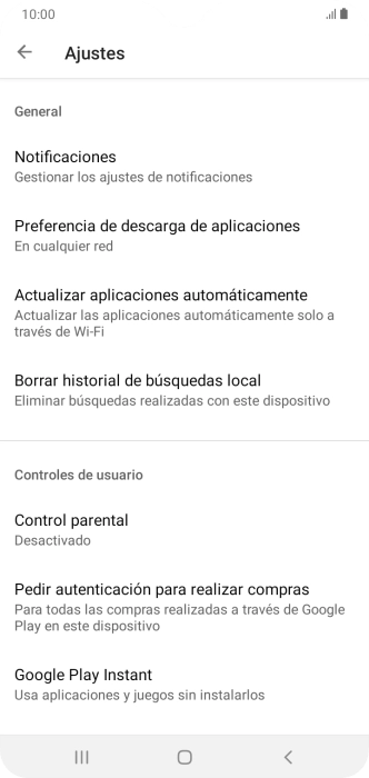 Pulsa Actualizar aplicaciones automáticamente.