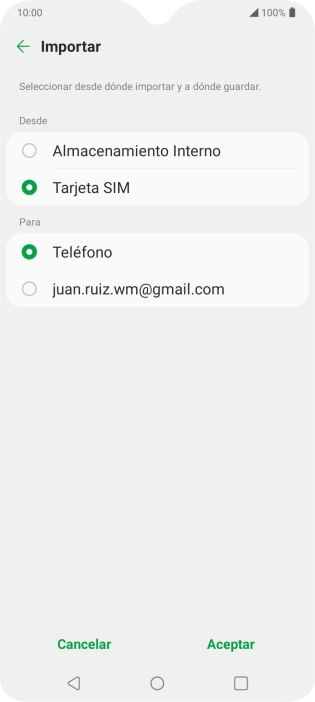 Pulsa Teléfono.