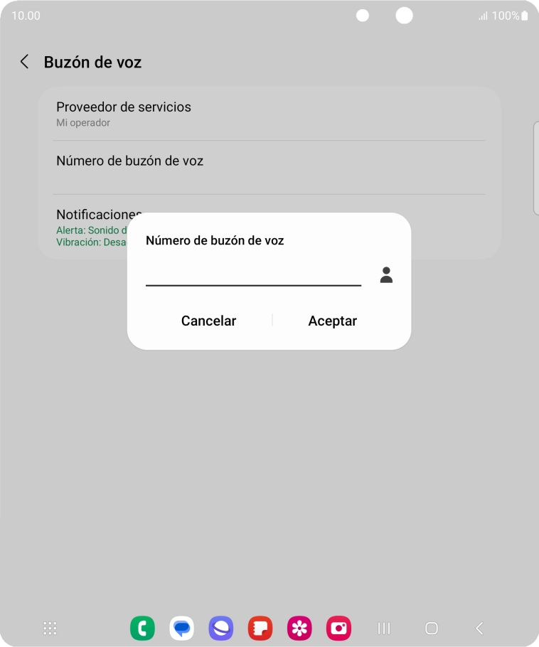 Introduce 22177 y pulsa Aceptar.