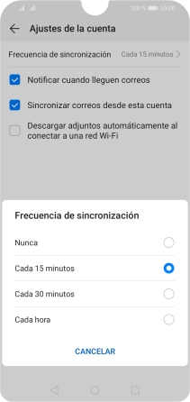 Pulsa el ajuste deseado.