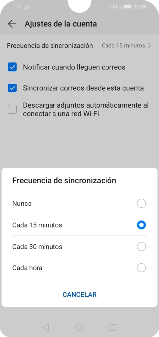 Pulsa el ajuste deseado.