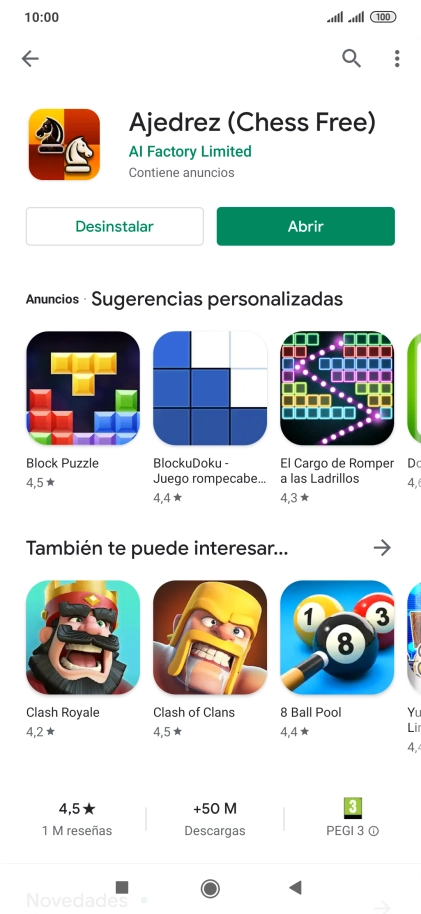 Pulsa la tecla de inicio para terminar y regresar a la pantalla de inicio.
