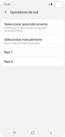 Pulsa la red deseada.