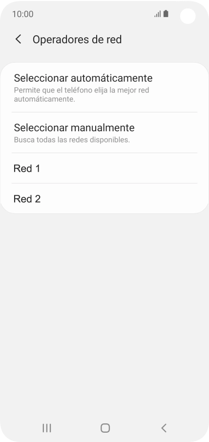 Pulsa la red deseada.