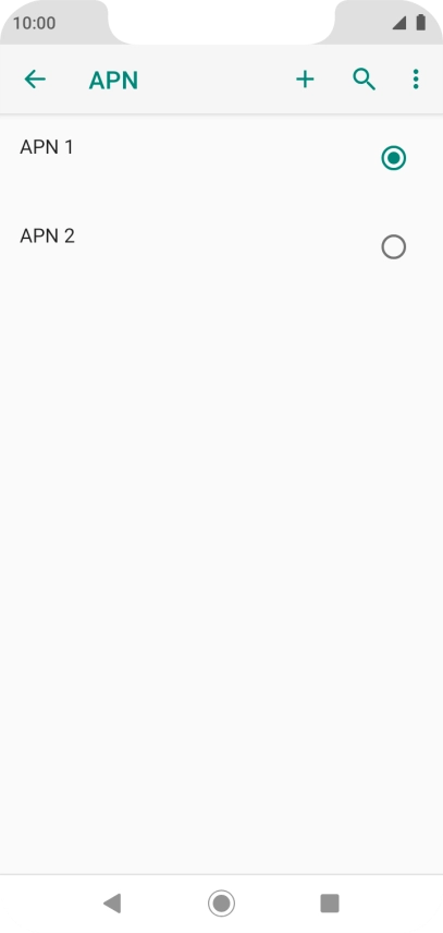Pulsa en el campo junto a la conexión de datos para activarla.