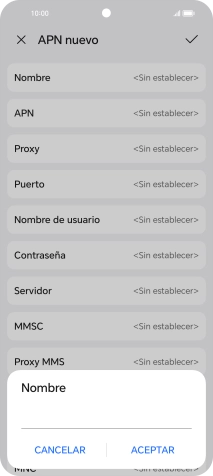 Introduce Vodafone Internet y pulsa ACEPTAR.