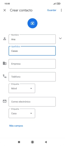Pulsa Teléfono e introduce el número de teléfono deseado.