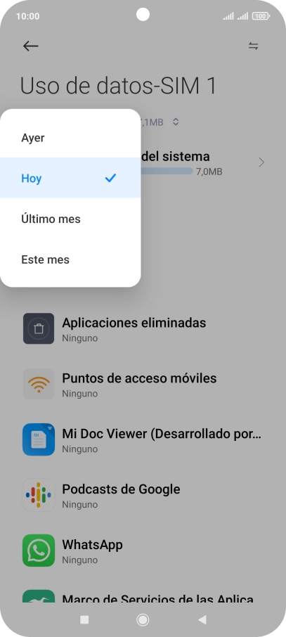 Pulsa el ajuste deseado.