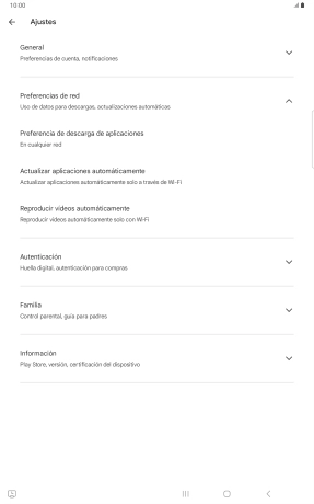 Pulsa Actualizar aplicaciones automáticamente.